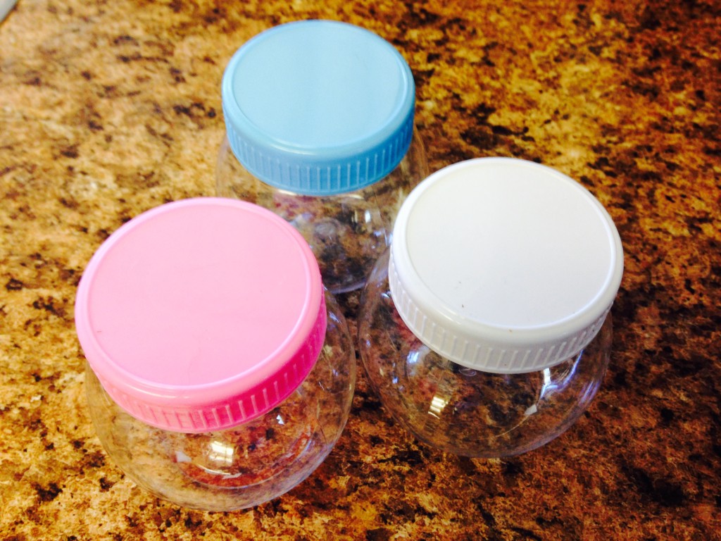 Clear plastic treat jars